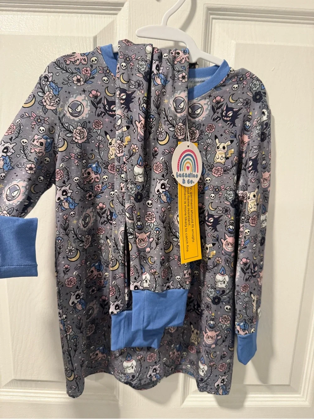 Emo Pokemon Bamboo Pajama Set Size 5/6 - LucaNinoandCo.